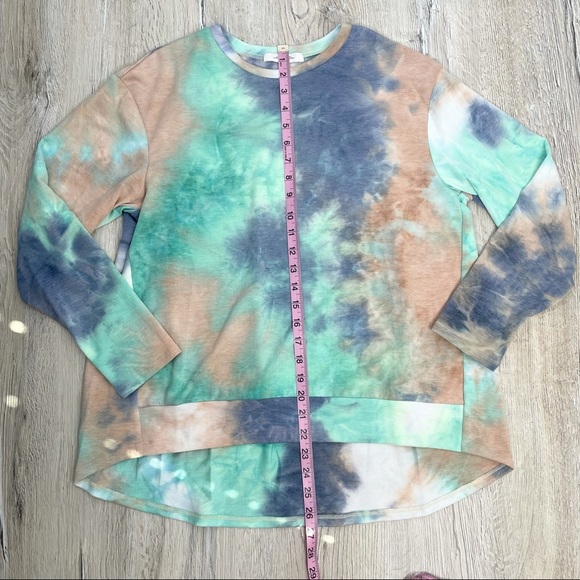 White Willow Tie Dye Long Sleeve Shirt Sz M - Picture 7 of 11